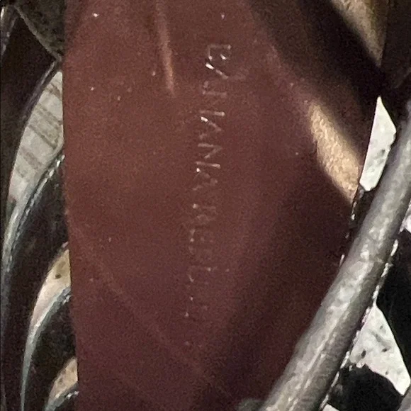 Banana Republic Metallic Silver Heels Size 6.5 - Picture 2 of 10